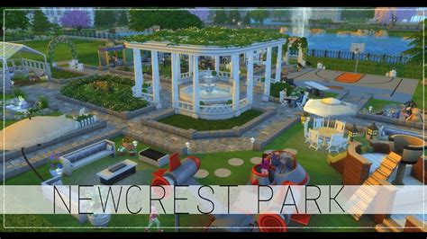 The Sims 4 Lets Build Newcrest Newcrest Park Speed Build Youtube