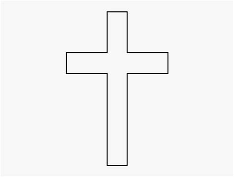 Christian Cross Symbol Outline Drawing Clip Art White Cross