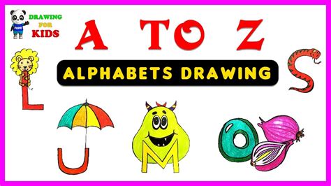 A To Z Alphabet Drawing Abc Drawing Alphabet Drawing For Kids Youtube