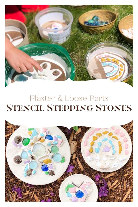 Stencil Stepping Stones | Nature crafts kids, Plaster crafts, Kids crafts art projects