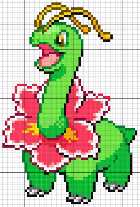 Meganium Pixel Art Pixel Art Pokemon Pokemon Cross Stitch Pixel Art