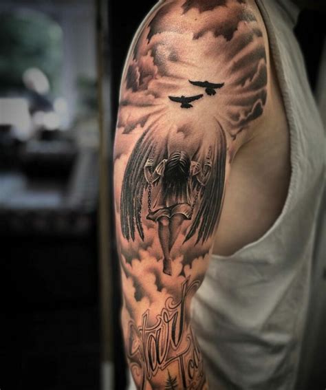 Fallen Angel Tattoos On Arm