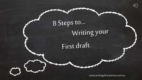 8 Steps To Writing Your First Draft