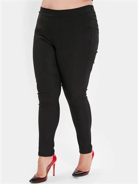 Wipalo Women Plus Size 6xl Back Pockets Elastic Waist Casual Pants