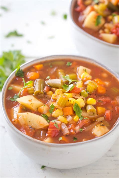 Slow Cooker Vegetable Soup Gal On A Mission