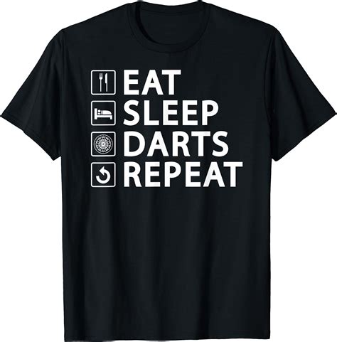 Dart Eat Sleep Darts Repeat T Shirt Amazonde Bekleidung