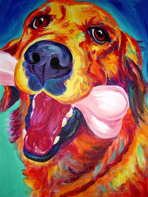 Golden My Favorite Bone By Dawg Painter Dog Paintings Painting