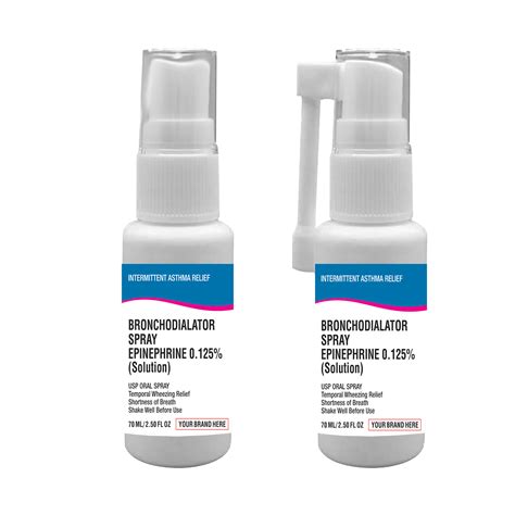 Epinephrine 0125mg Per Spray Bronchodilator Asthma Relief Oral Inhaler