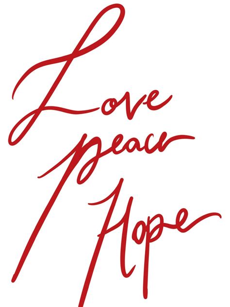 Love Peace Hope 사랑 평화 희망