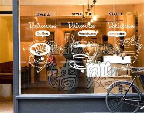 Coffee Shop Cafe Window Sign Stickers Restaurant Graphic Decal Shop