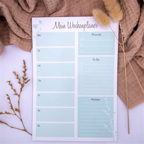 Flora Weekly Planner A Home Office Office Planner Etsy