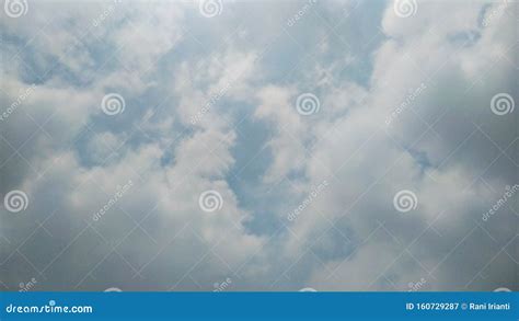 Blue Gray Sky With Several Clouds Stock Image Image Of Gray Sunlight