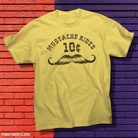 Mustache Rides Unisex Basic T Shirt