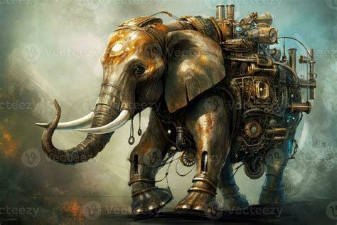 Steampunk Elephant Generate Ai 26487857 Stock Photo At Vecteezy