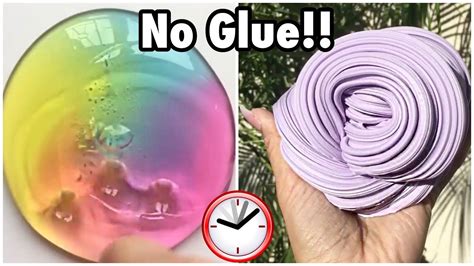 5 Ways How To Make No Glue Slime ⏰ Under 5 Minutes Youtube