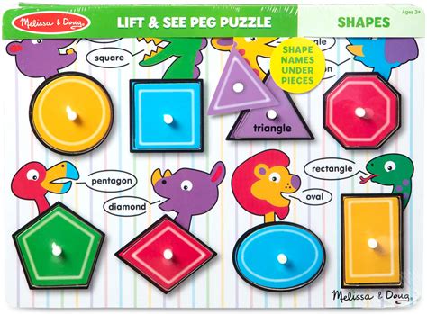 Shapes Peg Puzzle 8 Pieces Teaching Toys And Books
