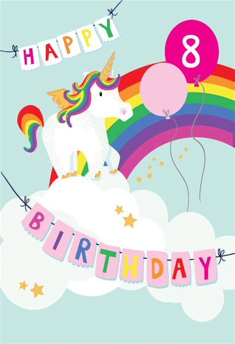 Free Printable Birthday Cards For Kids Unicorn
