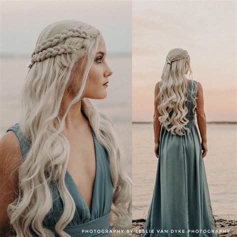 Daenerys Targaryen Custom Styled Braided Wig Khaleesi Cosplay Heat