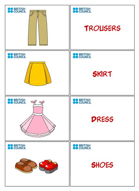 Flashcards Clothes