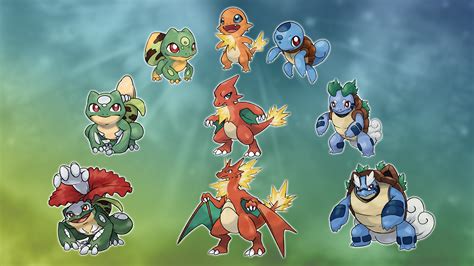 Fan Art What If The Kanto And Johto Pokemon Starters Had A Reboot