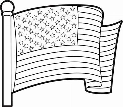 Flag Coloring American Pages Printables