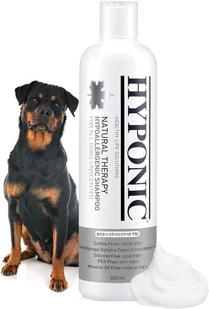 Hyponic Hypoallergenic Natural Therapy Dog Shampoo Unscented For All
