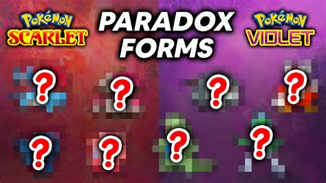 All Paradox Forms Leaked Pokemon Scarlet And Violet Spoilers Youtube