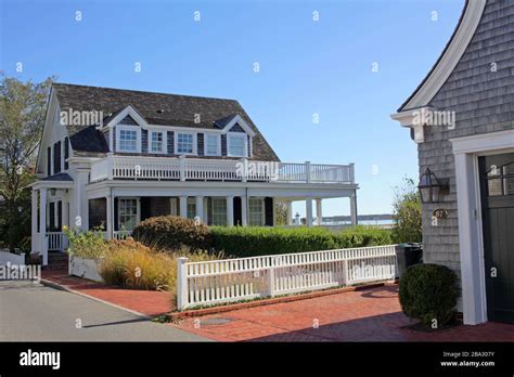 Home Along N Water St Edgartown Marthas Vineyard Massachusetts Usa