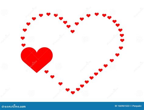 Simbolo Di Forma A Cuore Rosso Amore Giorno Di San Valentino Motivo