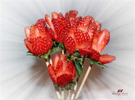 Valentines Day Strawberry Roses Bouquet Recipe Petitchef