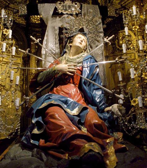 Our Lady Of Seven Sorrows Statue Religious Sculpture