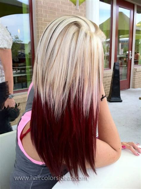 Closeup portrait of a pretty woman. 12 Blonde Hair with Red Highlights: Hair Color Ideas ...