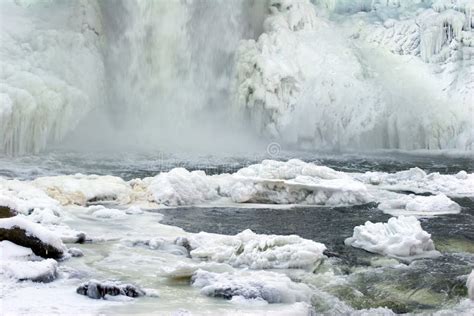 Frozen Waterfall Stock Photo Image Of Tourist Icicles 380692