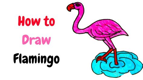 How To Draw Flamingo How To Draw A Flamingo For Kids How To Draw A