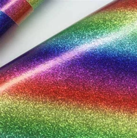Primary Rainbow Glitter Vinyl Embroidery Glitter Vinyl Etsy