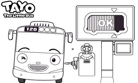 Kidsicon 16 pages | 220 * 300 mm. Tayo The Little Bus Coloring Pages - Visual Arts Ideas