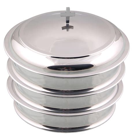 Buy Communion Ware 3 Holy Wine Serving Trays With A Cover Stainless