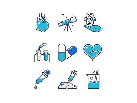Blue And White Medical Icons Are Shown In This Image With One Hand
