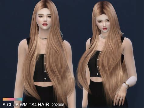 The Sims Resource Hair 202008 By S Club Sims 4 Hairs