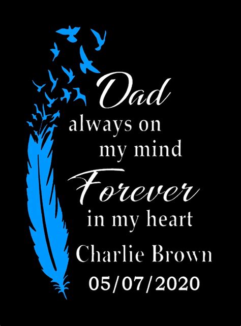Dad Always On My Mind Forever In My Heart Decal In Loving Etsy