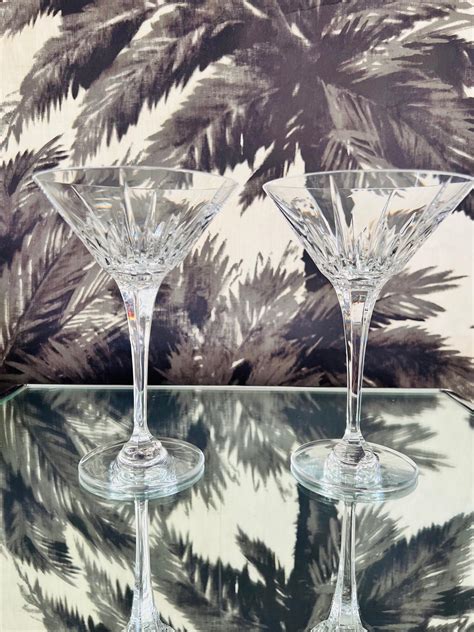pair of waterford crystal martini glasses lismore series circa 1990 s at 1stdibs waterford