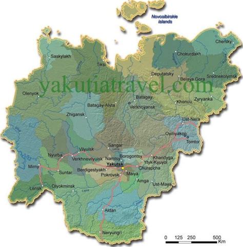 The Administrative Map Of Yakutia Sakha Yakutia Heart Of Siberia