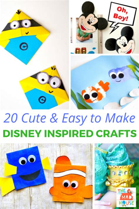 20 Cute And Easy To Make Disney Inspired Crafts Mum In The Madhouse