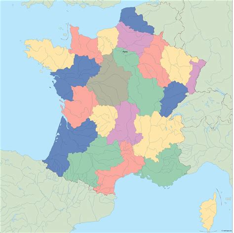 France Vector Map Illustrator Vector Eps Maps Eps Illustrator Map