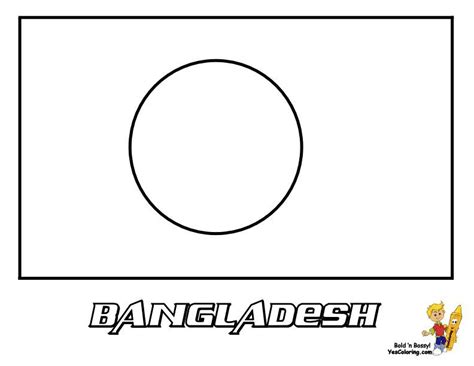 Print Out This International Flag Of Bangladesh Coloring Page Yescoloring Is Your World Fl