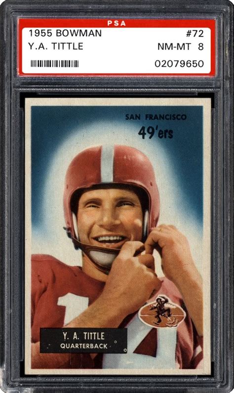 Auction Prices Realized Football Cards 1955 Bowman Ya Tittle
