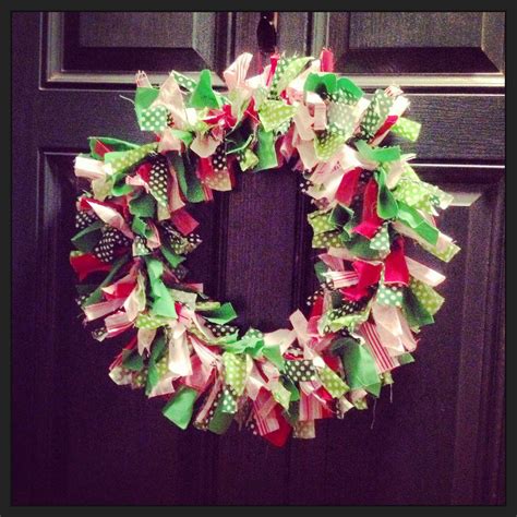 Fabric Scrap Wreath Crafts Christmas Wreaths Holiday Decor