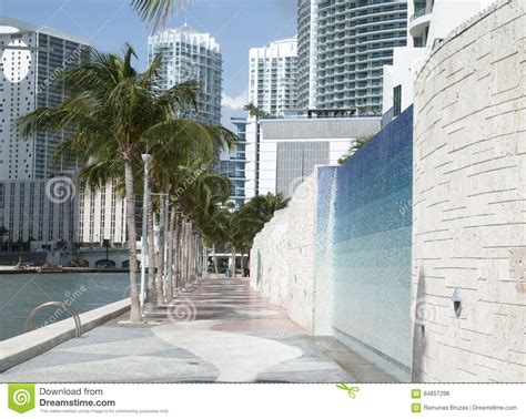 Miami City Riverwalk Stock Photo Image Of Nature Waterfront 84857298