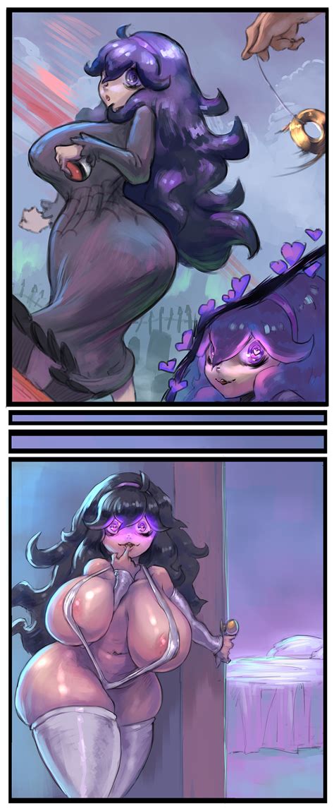 rule 34 breasts cleavage cutesexyrobutts female hex maniac huge breasts hypnosis looking at