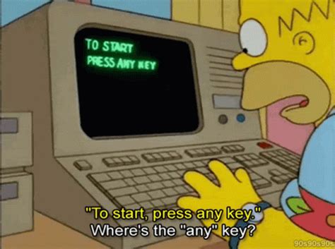 Press Any Key Homer Simpson GIF Press Any Key Any Key Homer Simpson Découvrir et partager